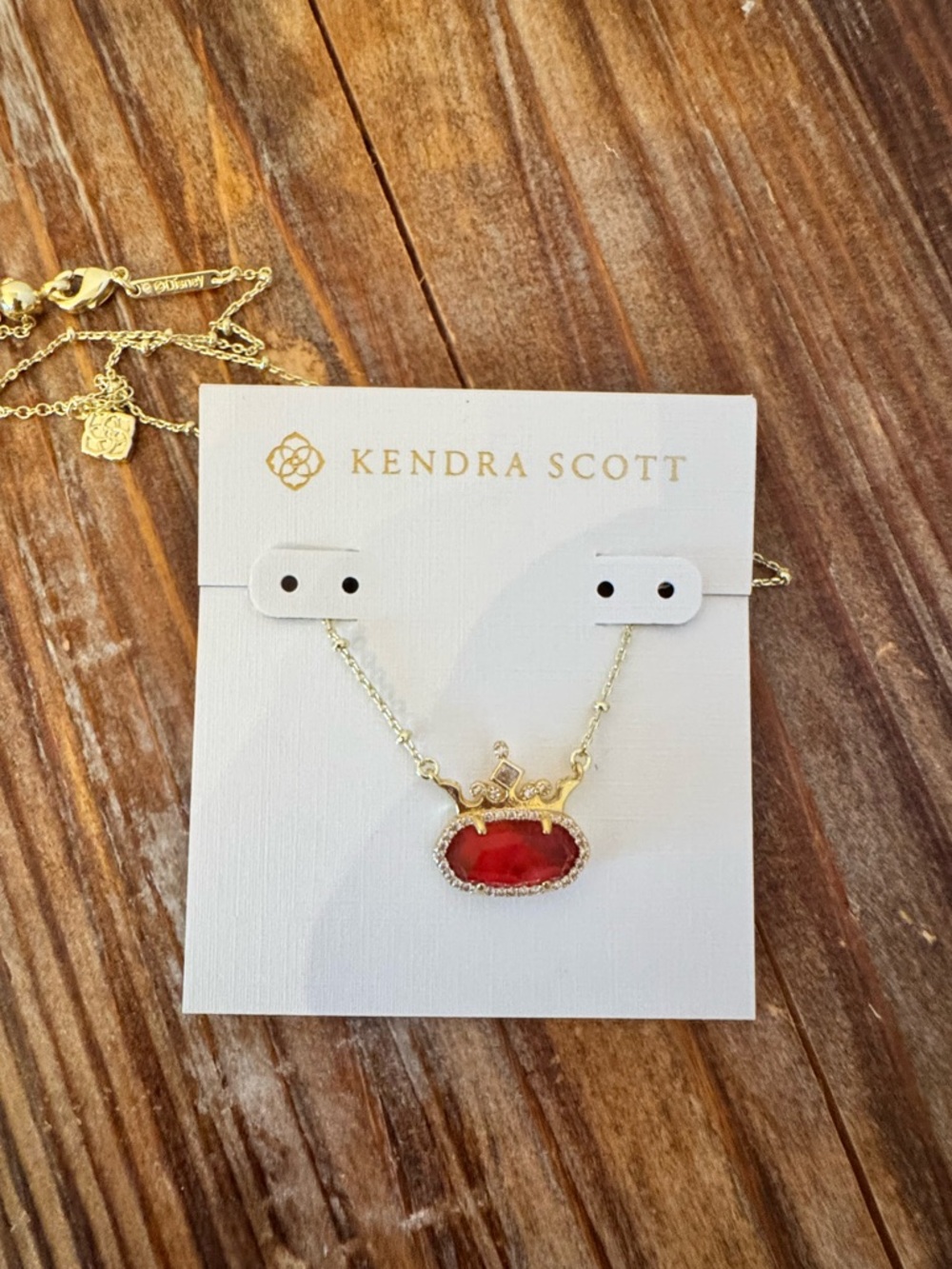 Disney Elisa Princess RED Crown Necklace New